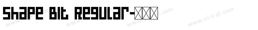 Shape Bit Regular字体转换